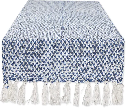 Miniatura 13 de DII Woven Basics Collection Camino de mesa de punto 100% algodón, 15"x108", Stone Piedra