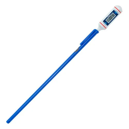 Miniatura 6 de Termómetro digital rastreable de bolsillo con calibración, 302 °F; vástago largo de 8 pulgadas