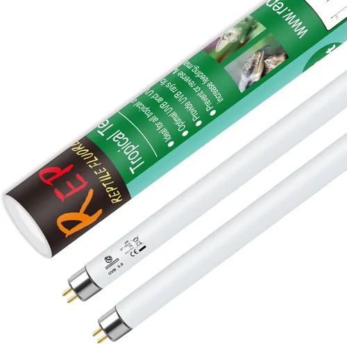 Miniatura 9 de T5 UVB - Luz de reptil de 24 W 10.0, bombilla UVA UVB para reptiles, paquete de 2 tubos de lámpara UVB para reptiles para dragón barbudo