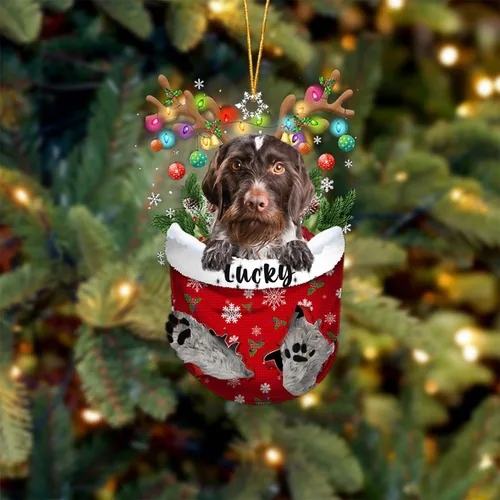 Miniatura 36 de Adorno de Navidad personalizado para perro Airedale Terrier en bolsillo de nieve, adorno para árbol de Navidad, idea de regalo para amantes