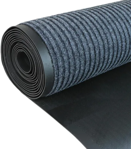 Tapete de pasillo para exteriores de 3 x 16.4 pies, alfombra de pasillo de doble rayas, antideslizante, alfombra comercial para entrada interior,