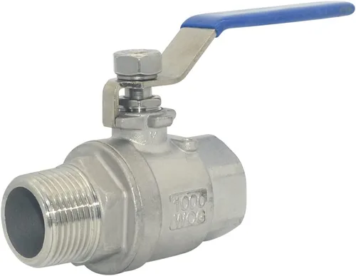 Miniatura 2 de DAN SPEED Válvula de bola de puerto completo macho x hembra S304 de acero inoxidable resistente para agua, aceite y gas, 1000WOG (1 pulgada)