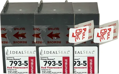 Miniatura 2 de (3) Cartucho de tinta roja compatible con PB 793-5 para medidores de franqueo P700, DM100i, DM125i, DM150i, DM175i, DM200L, DM225