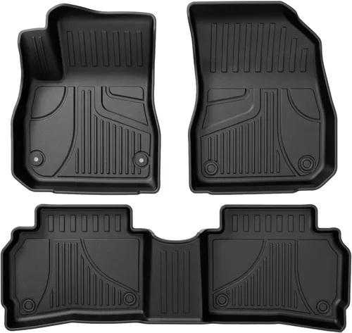 AOMSAZTO Alfombrillas para piso para Chevy Malibu 2016-2025 - Protección para todo tipo de clima para la 1ª y 2ª fila, forro para automóvil para