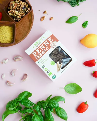Miniatura 3 de Big Green Organic Food - Penne de trigo sarraceno orgánico, 8.8 onzas, 100% trigo sarraceno, sin gluten, sin OMG, vegano (1)