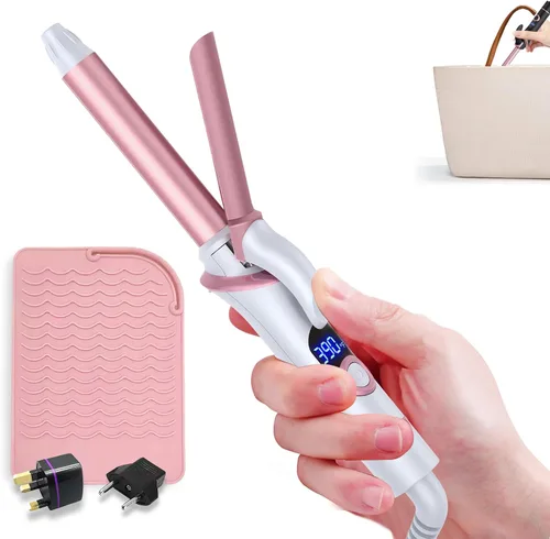 Miniatura 15 de Ukliss Mini rizador de 1/2 pulgada, rizador de barril pequeño de viaje para cabello corto y flequillo, calor rápido de 30 segundos, 5 ajustes