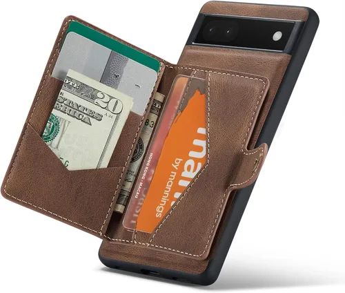 Miniatura 22 de Funda para Google Pixel 6 Pro, cartera magnética desmontable con ranura para efectivo, soporte de carga inalámbrica, función atril compatible
