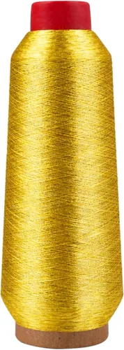 Miniatura 25 de Mandala Crafts Juego de hilo de bordado dorado antiguo metálico – 3281 yardas de hilo dorado antiguo para máquina de coser a mano, aguja de punto