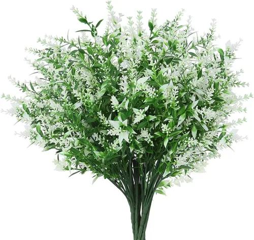Miniatura 11 de GREENRAIN 8 ramilletes de flores artificiales de lavanda 3#amarillo