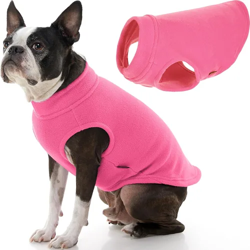 Miniatura 16 de Gooby - Chaleco de Vellón Elástico, Chaleco de Vellón Tipo Pullover Chaqueta Suéter para Perros, Azul Argyle, Extra Pequeño