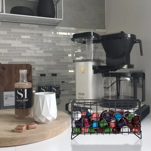 Miniatura 4 de ELLDOO Soporte para cápsulas de café, organizador de cápsulas de café de gran capacidad para cápsulas K Cup Keuring Espresso Cápsula de café, cesta