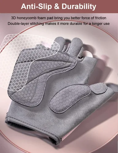Miniatura 4 de SUJAYU Guantes de entrenamiento para mujer, guantes de gimnasio para mujer, guantes de gimnasio para entrenamiento, guantes de levantamiento