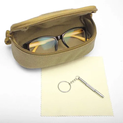 Miniatura 3 de Funda táctica de las gafas de sol Molle, caja de gafas de sol con cremallera