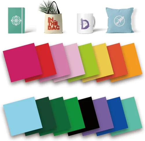 Miniatura 13 de Hojas de transferencia negras, 10 piezas de 12 x 12 pulgadas, papel de sublimación preimpreso de color liso sólido para tazas de prensa de calor