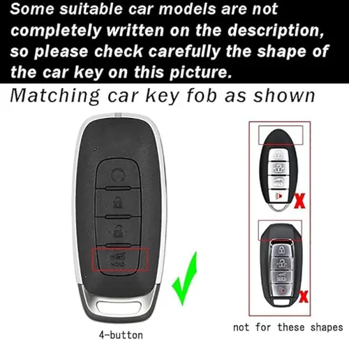 Miniatura 2 de ontto Funda para llave de coche para Nissan Ariya Pathfinder Kicks X-Trail Rogue 2023 Smart Remote Key Fob Holder Soft TPU Key Bag Anti-arañazos Azul