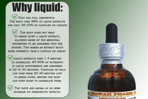 Miniatura 4 de Hawaii Pharm Shatavari Extracto líquido sin alcohol, suplemento natural de glicerita de raíz Shatavari (Asparagus Racemosus) 64 onzas líquidas