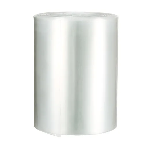 uxcell Tubo termorretráctil de PVC de envoltura de batería de 4.134 in de ancho plano para 18650 16.4 ft de longitud transparente