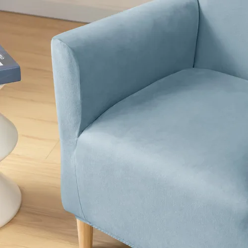 Miniatura 4 de Fundas Elásticas para Sillas Fundas para Sillones de Banquete Fundas de Sillón de Terciopelo Lujoso Fundas de Sofá Sillón Fundas para Sillas Azul