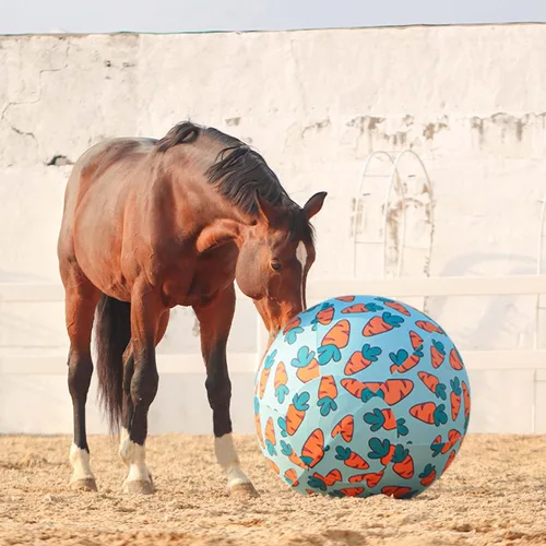 Miniatura 6 de Harrison Howard Howdy Bally Horse Playball Covers Mega Ball Cover para uso equino, patrones divertidos exclusivos protectores con estampado