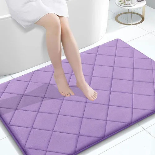 Miniatura 117 de OLANLY Tapete de baño de espuma viscoelástica de 24 x 16 pulgadas, ultra suave y absorbente, lavable a máquina, cómodo tapete de baño para suelo