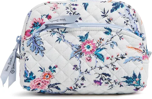Vera Bradley Bolso organizador de maquillaje cosmético mediano de algodón para mujer