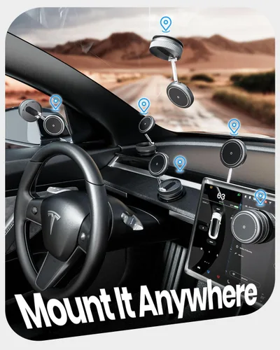Miniatura 6 de 2026 Actualizado Soporte Magnético de Vacío 360° para Coche y Teléfono con Magsafe [Sución Más Fuerte de 96+LBS y Magnetismo Más Fuerte de 2800gf]