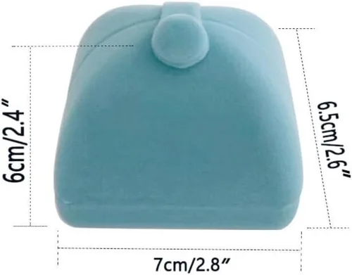 Miniatura 4 de Lujoso estuche de embalaje de joyería de terciopelo aguamarina único para aretes, estuche colgante de grado premium, diseño especial doble función
