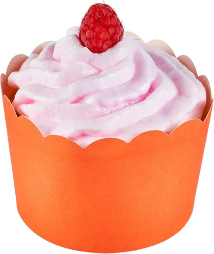 Miniatura 16 de Restaurantware Paquete de 200 moldes de papel para cupcakes de 3.38 onzas, resistentes a la grasa, festoneados para horno, elegantes tazas