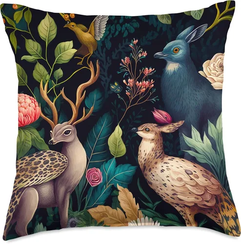 Miniatura 5 de DAG Fauna Art & Dark Academia Clothing - Almohada (16 x 16 pulgadas), multicolor