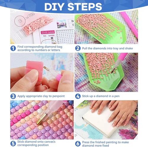 Miniatura 6 de Kits de Arte de Diamantes de Gato de SANYUN para Adultos, Kits de Pintura de Diamantes de Noche Estrellada, Pinturas de Animales con Diamantes