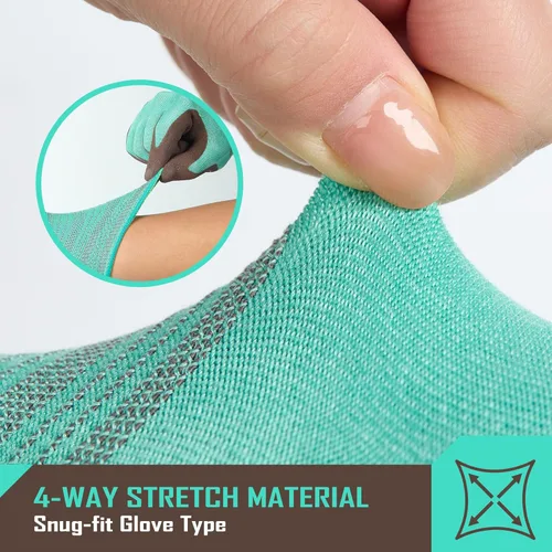 Miniatura 6 de COOLJOB 2 pares de guantes de jardinería transpirables para mujer, talla M, base modal suave elástica con revestimiento de goma antideslizante