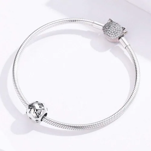 Miniatura 5 de LAMOONY Abalorio de constelación de plata de ley 925 para cumpleaños, aniversario, amor, fe para pulsera Pandora