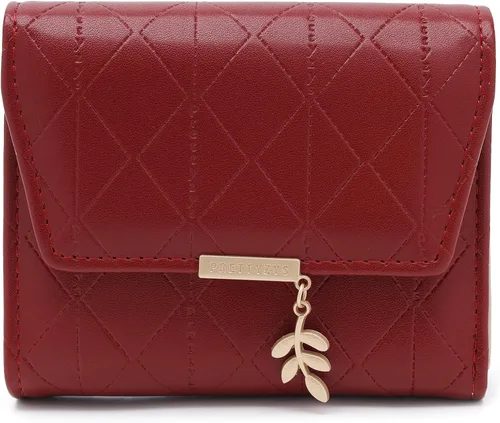 Miniatura 9 de RNIEGA Cartera pequeña de cuero para mujer, con bloqueo RFID, tarjetero compacto con cremallera y bolsillo para monedas con ventana de identificación