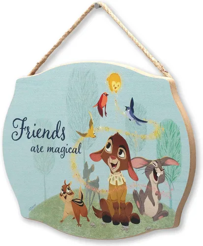 Miniatura 2 de Disney Wish Friends Are Magical - Decoración de pared de madera colgante – Adorable letrero de deseos para dormitorio de niños o sala de juegos Aqua