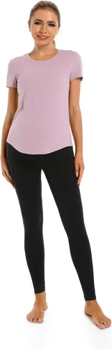 Miniatura 7 de V VOCNI Leggings de maternidad con bolsillos para mujer, leggings de yoga sobre el vientre, no se transparentan, pantalones de entrenamiento