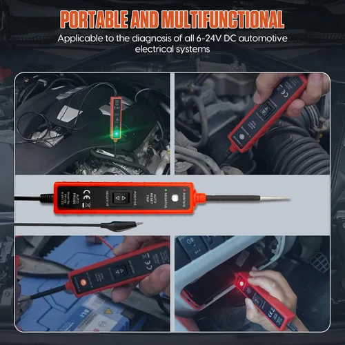 Miniatura 8 de Probador de sonda de cortocircuito de potencia, luz de prueba LED de 6V-24V, ubicación de seguimiento de cortocircuitos y alarma de zumbador
