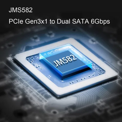 Miniatura 4 de NGFF clave A+E PCI Express a SATA 3.0 6Gbps adaptador de doble puerto convertidor tarjeta de extensión de disco duro JMB582 2230