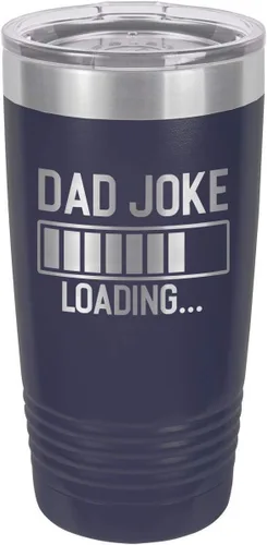 Miniatura 7 de Dad Joke Loading Purple Vaso de bebida de 20 oz con pajita Taza de viaje grabada con láser Comparar con Yeti Rambler Idea de regalo para papá