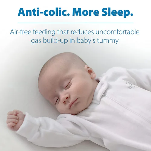 Miniatura 2 de Dr. Brown's Natural Flow® Anti-Colic Options+™ Biberón de cuello ancho, 5 oz/5.1 fl oz, pezón nivel 1, 1 paquete, 0.0 ft+ con paquete de 6 pezones