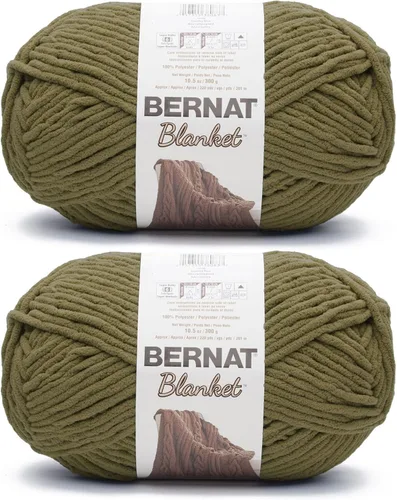 Miniatura 31 de Bernat - Estambre para mantas súper esponjoso acrílico, 2 paquetes de 300g/10.5 onzas, #6, chenilla gruesa de peso pesado para tejer y crochet