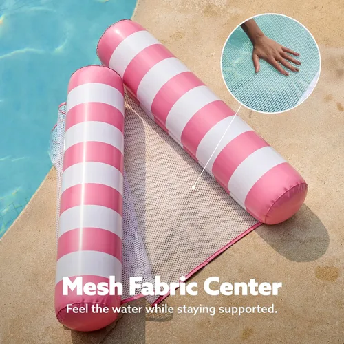 Miniatura 6 de SLOOSH 2 Packs Hammock Pool Floats Adults, 4-in-1 Multi-Purpose Inflatable Pool Floats PVC Water Hammock Lounge Floaties