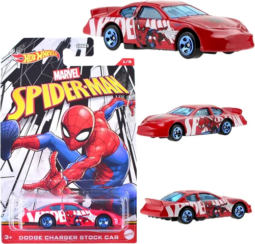 Miniatura 2 de Hot Wheels Marvel Spider-Man (1/5 Spider-Man Dodge Charger Stock Car)