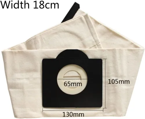 Miniatura 5 de Bolsas de polvo de tela lavables compatibles con Karcher WD3 MV3 SE4001 A2299 K2201 F K2150 bolsas de polvo para aspiradoras accesorios de repuesto