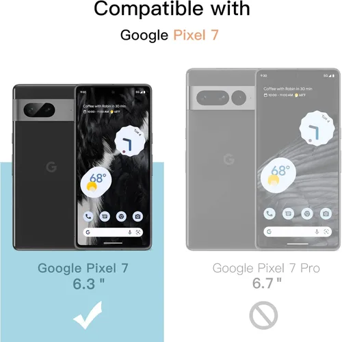 Miniatura 2 de JETech Protector de pantalla para Google Pixel 7, película de vidrio templado con herramienta de fácil instalación, compatible con huellas