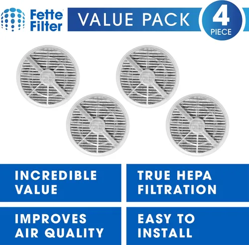 Miniatura 3 de Fette Filter - Paquete de 4 filtros de repuesto True HEPA con carbón activado compatibles con Fridababy, Meleden, RIGOGLIOSO GL-2103 purificadores
