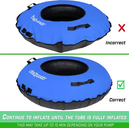 Miniatura 5 de GoSports Tubo de nieve de invierno resistente de 44 pulgadas con cubierta de lona de alta calidad, trineo de grado comercial, elige tu