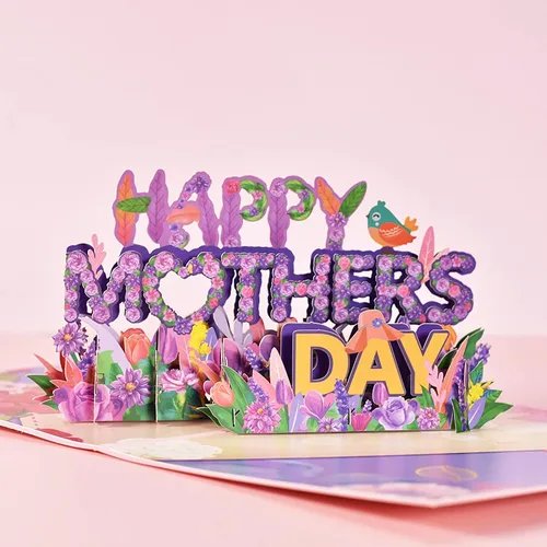 Miniatura 8 de Tarjeta desplegable para el día de la madre, tarjeta de felicitación 3D hecha a mano con sobre, tarjetas de regalo creativas emergentes para mamá