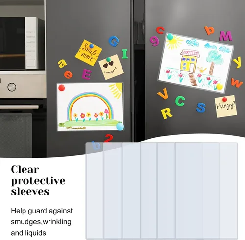 Miniatura 5 de Rainmae Paquete de 12 protectores rígidos de impresión de 8 x 10 pulgadas, protectores de hojas de páginas de plástico duro transparente, fundas