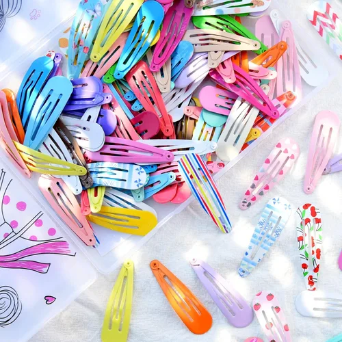 Miniatura 6 de 120 pasadores Funtopia de 2 pulgadas de color caramelo y accesorios de metal antideslizantes para el cabello para niños, adolescentes y mujeres