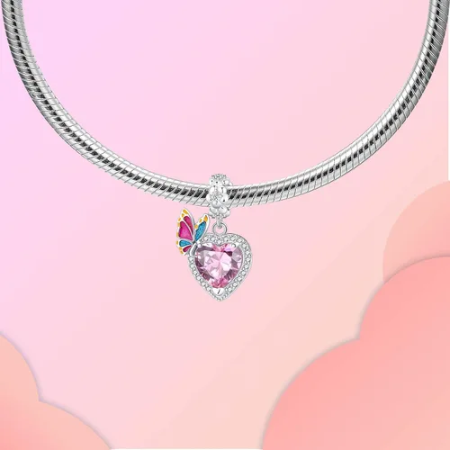 Miniatura 207 de LUXILLA Abalorio de plata de ley 925 para madre, hija, abuela, para familia, amor, madre, hija, abuela, para pulseras, collares, dijes, abalorios